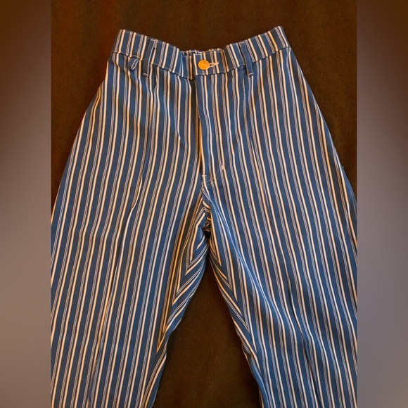 Big Bud Western Pants—  XS blue + white stripe - Picture 3 of 9